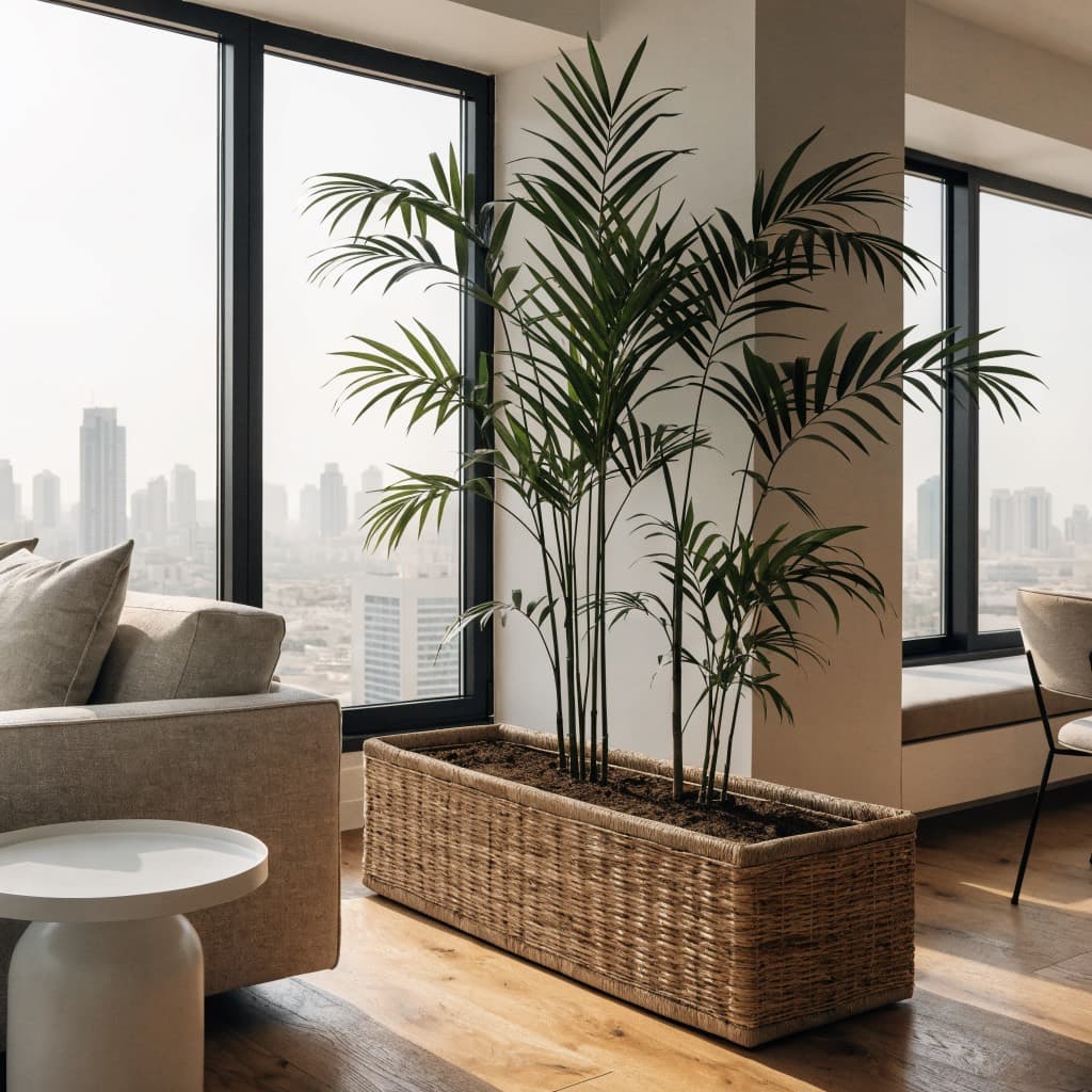 Bamboo Palm - Privacy Rectangle styled in a warm UAE home