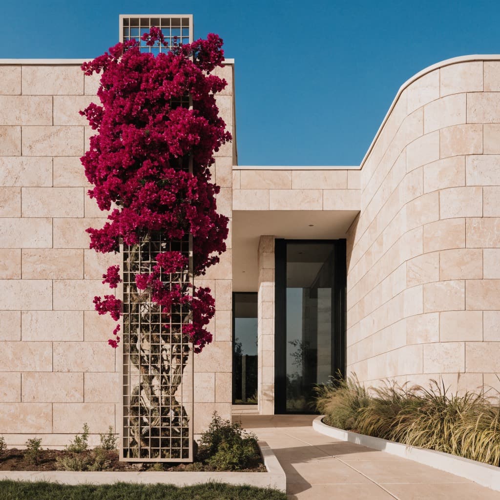Bougainvillea Pillar — 180cm styled in a warm UAE home