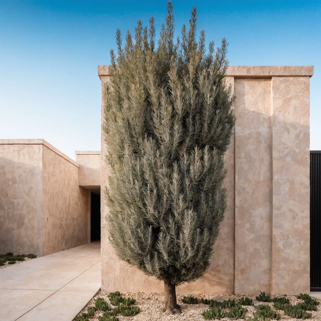 Damas Tree (Conocarpus) styled in a warm UAE home