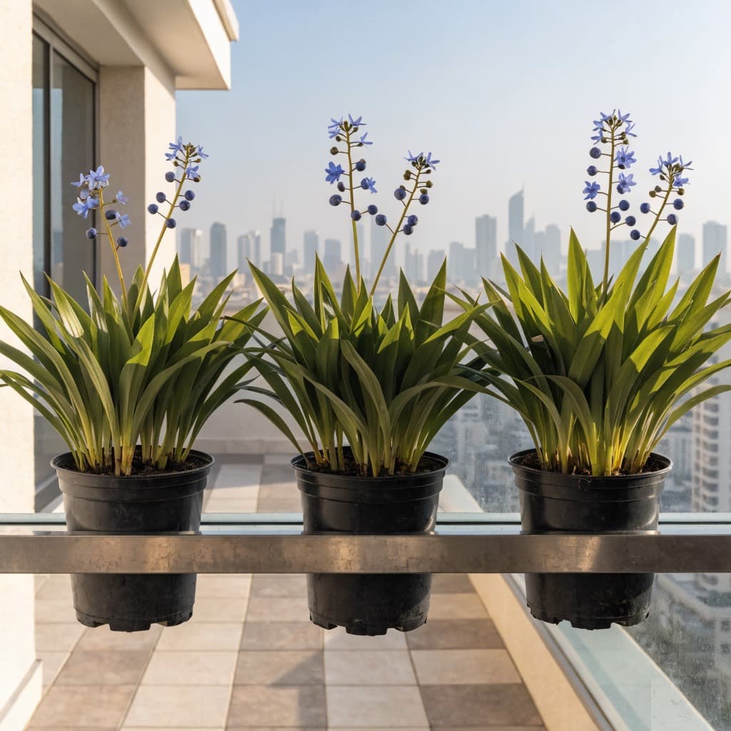 زنبق الكتان (ديانيلا) — 3 نباتات (Dianella tasmanica) — صورة توضيحية للنبتة في ديكور منزلي