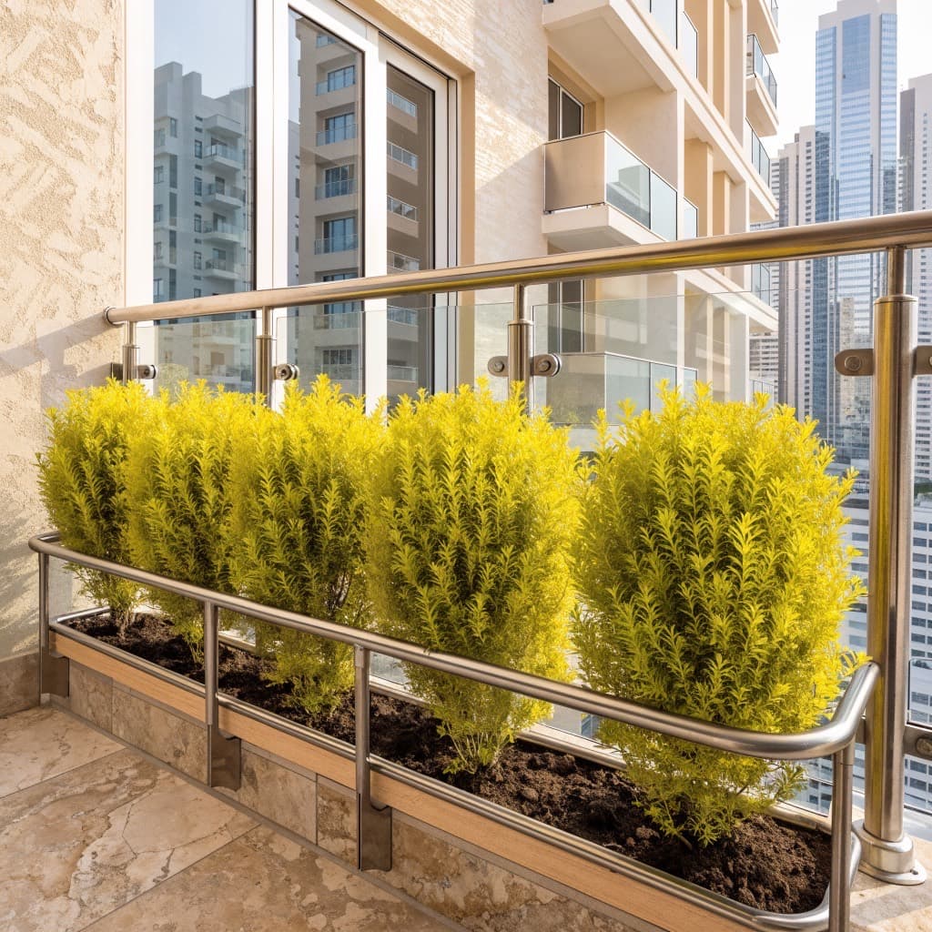 سياج الدورانتا الذهبية — 5 نباتات (Duranta erecta 'Gold Mound') — صورة توضيحية للنبتة في ديكور منزلي