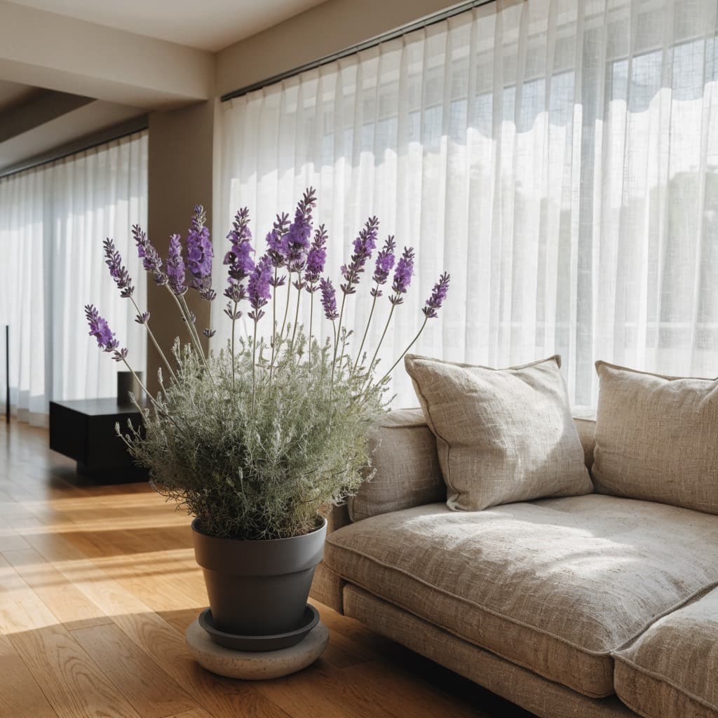 Lavender styled in a warm UAE home