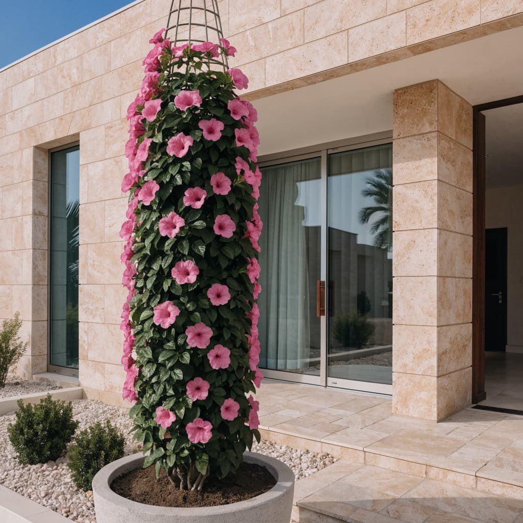 Mandevilla Tower — Trellised 30Ltr styled in a warm UAE home