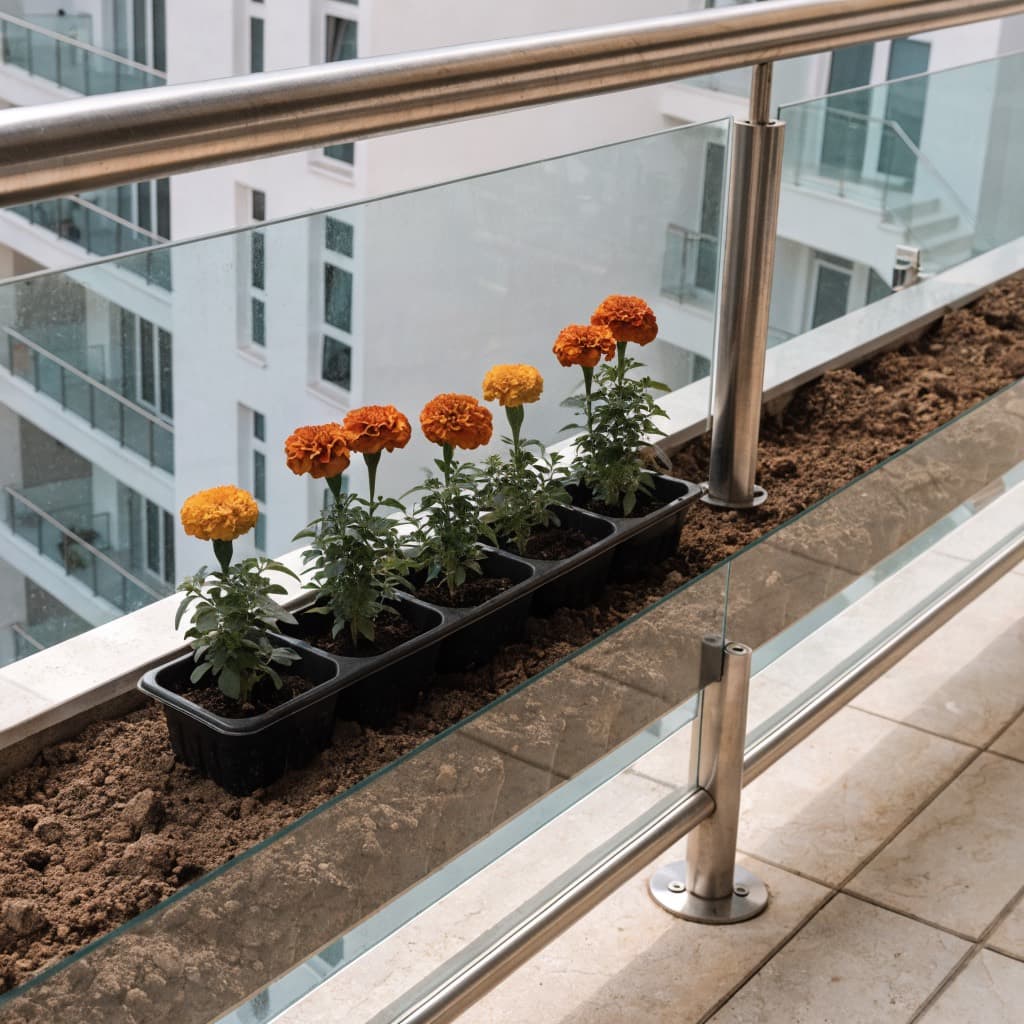 Marigold Tray — 6 Plants styled in a warm UAE home