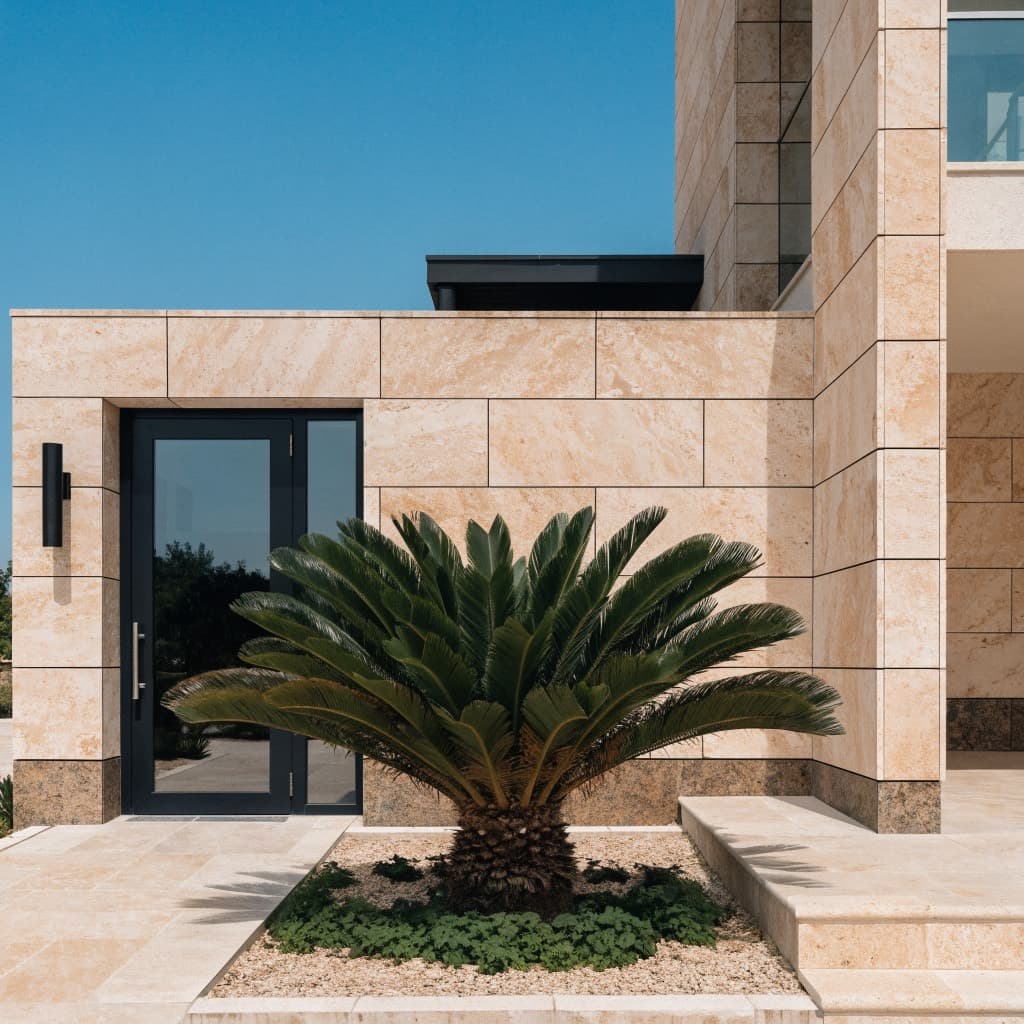 نخيل الساجو (سيكاس ريفولوتا) (Cycas revoluta) — صورة توضيحية للنبتة في ديكور منزلي