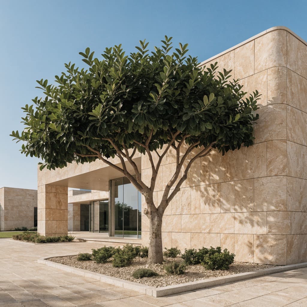 Sidr Tree (Ziziphus) styled in a warm UAE home