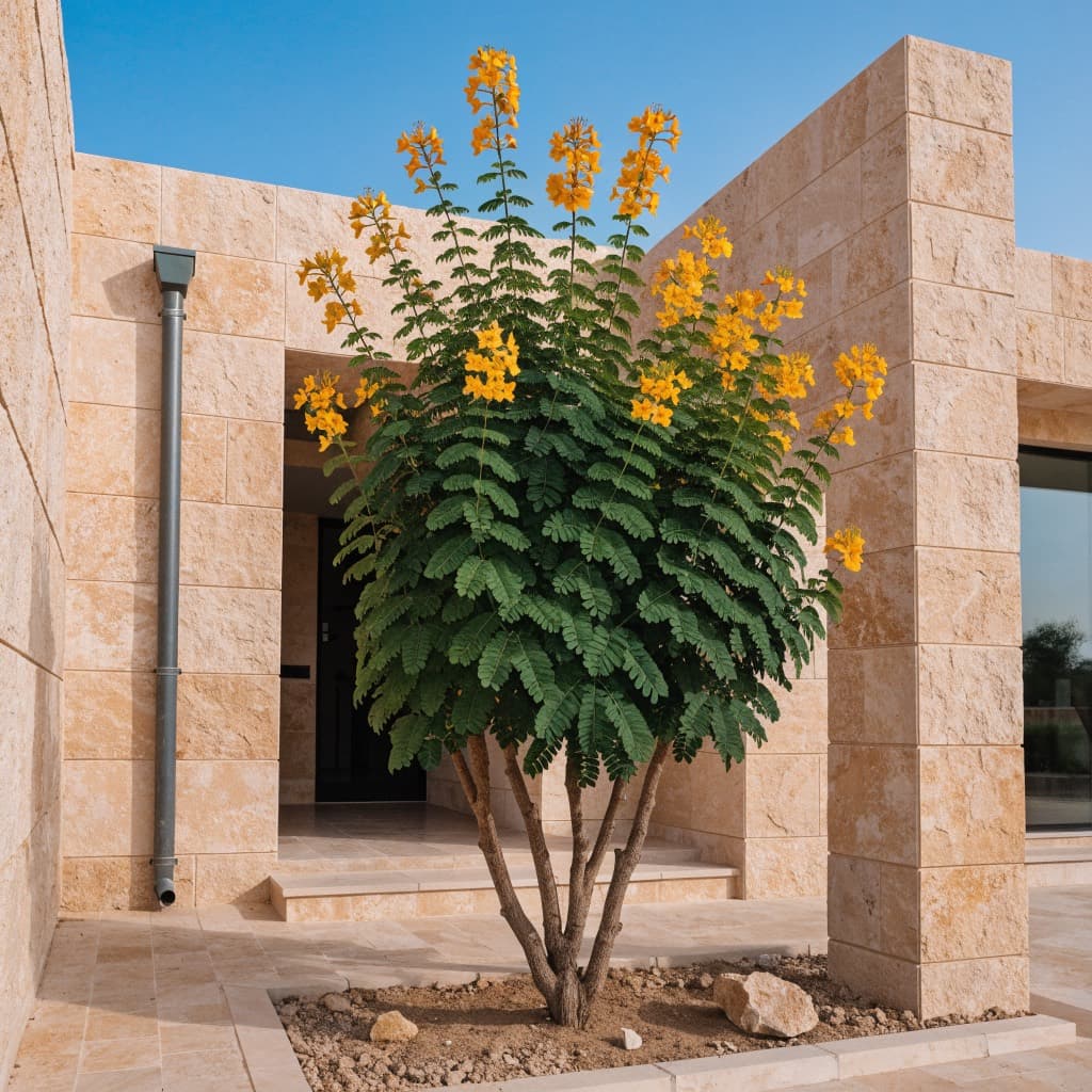 Yellow Bells Tree (Tecoma stans) — 30Ltr styled in a warm UAE home