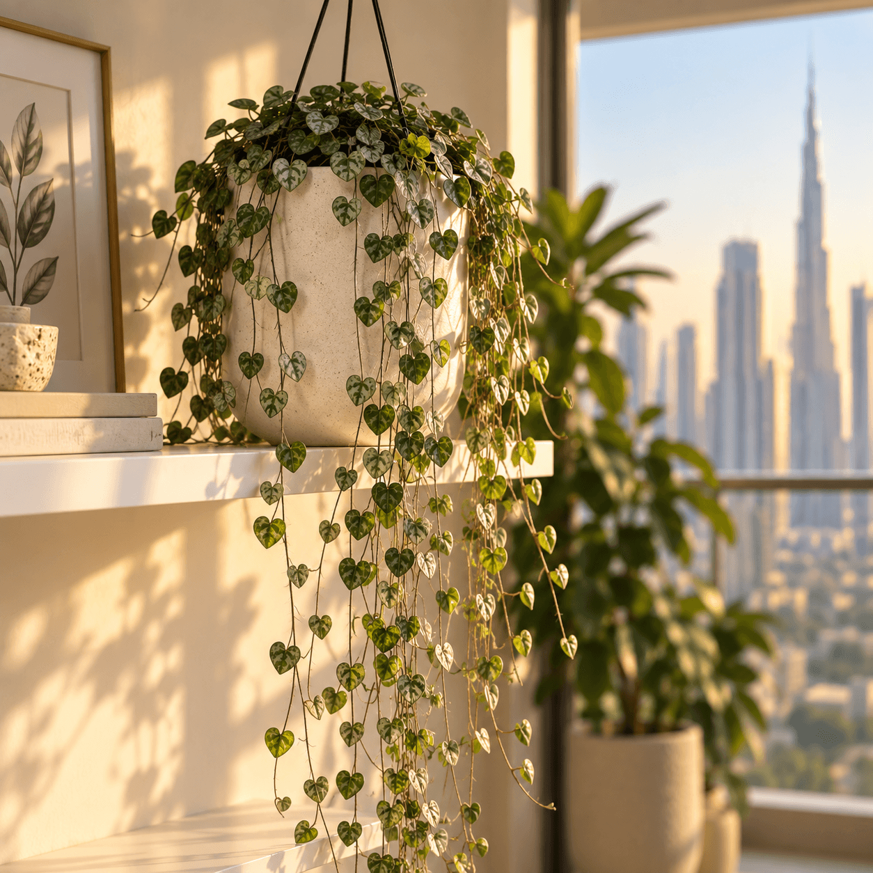 String of Hearts (Ceropegia woodii) in a 12cm pot — delivered across Dubai and the UAE