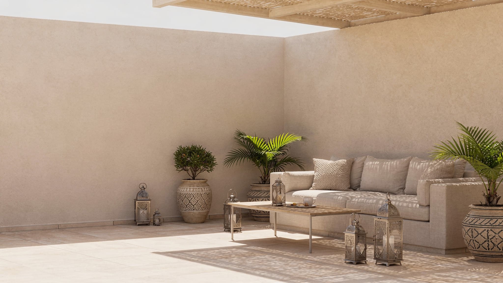 Plants styled in a UAE majlis